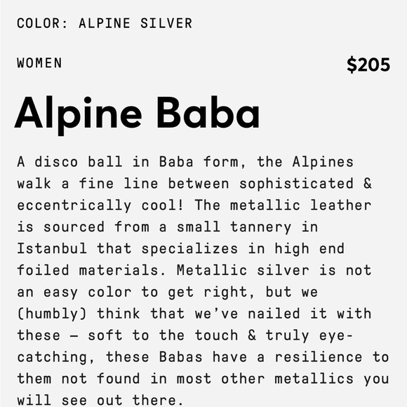 Sabah - Alpine Silver Baba - Women’s 8 - Picture 6 of 6